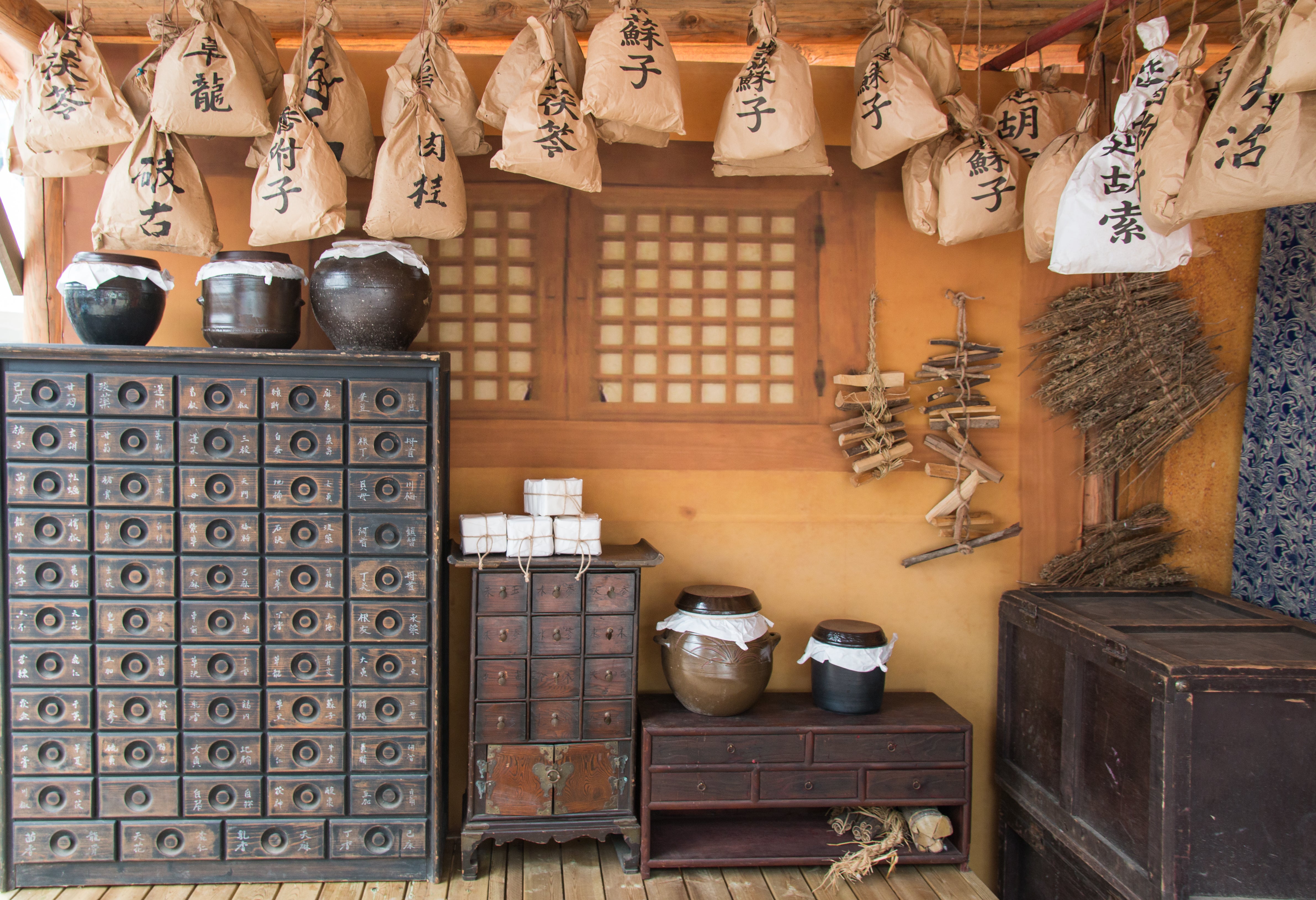 Korean traditional herb room