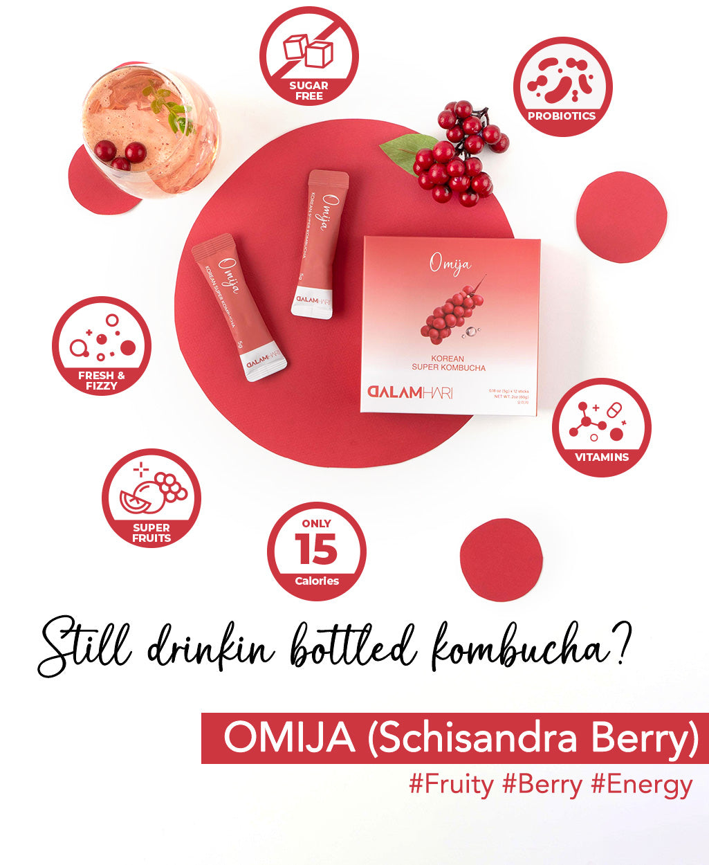 Feature of Omija(Schisandra Berry) Kombucha Powder