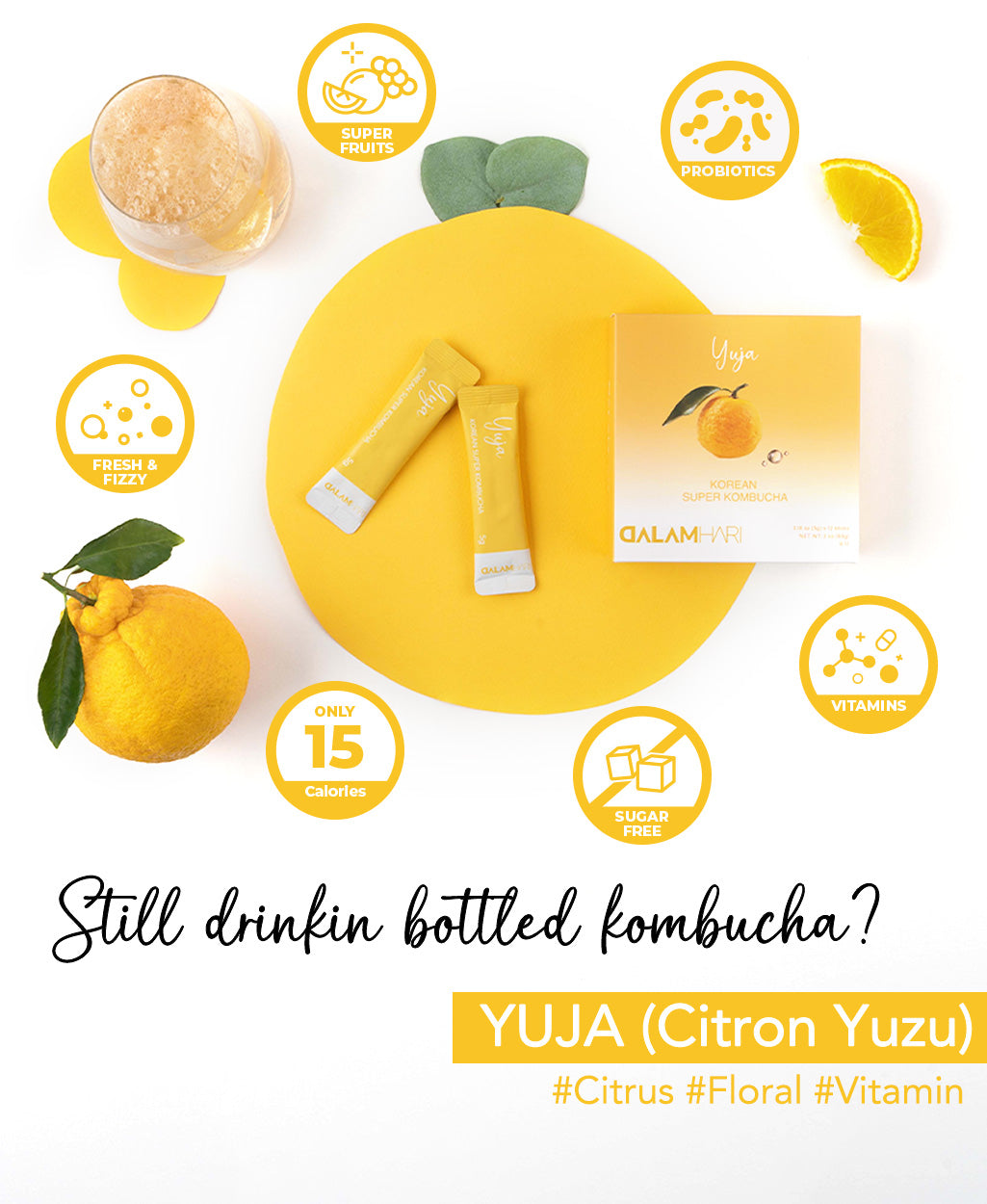 Feature of Yuja(Citron Yuzu) Kombucha Powder