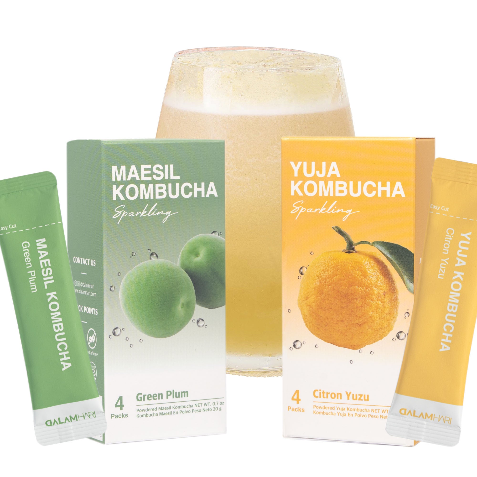 Citus Yuza &amp; Green Plum Maesil Kombucha Tea Powder