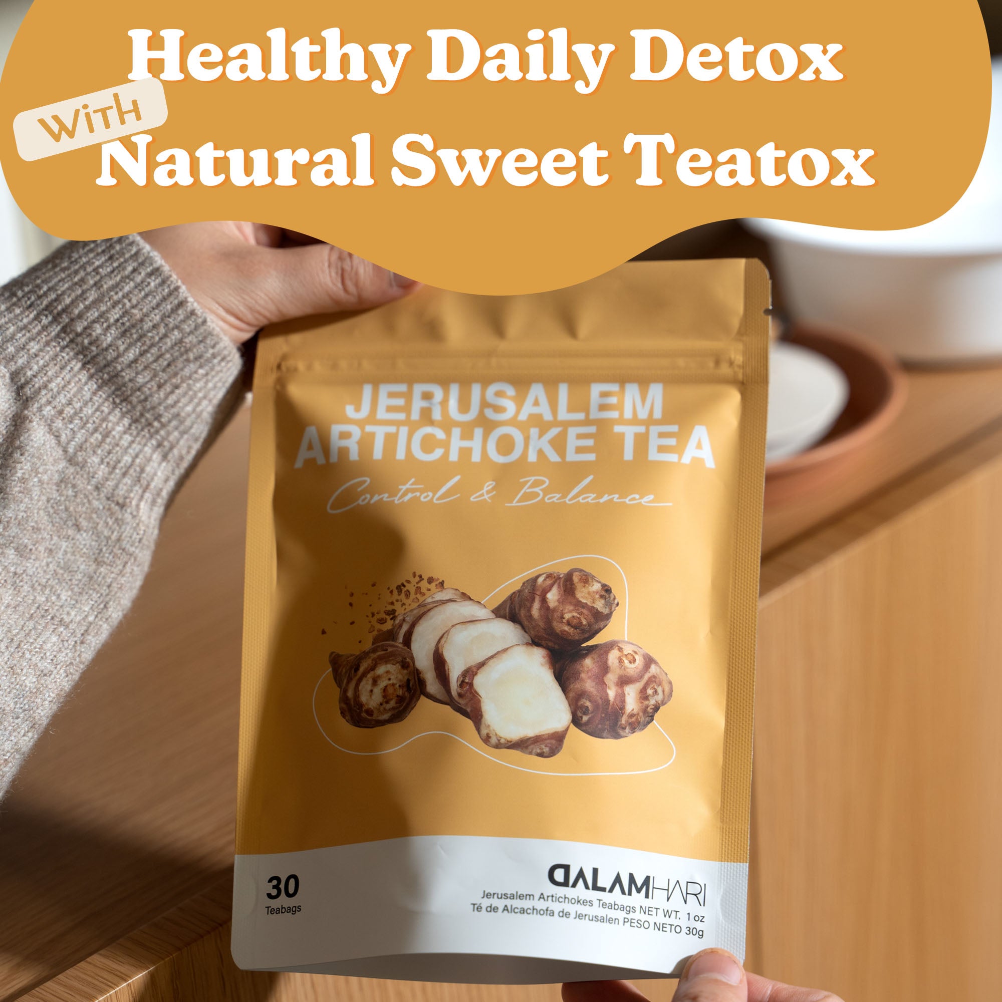 Jerusalem Artichoke Tea 30T | Natural Inulin – DALAMHARI
