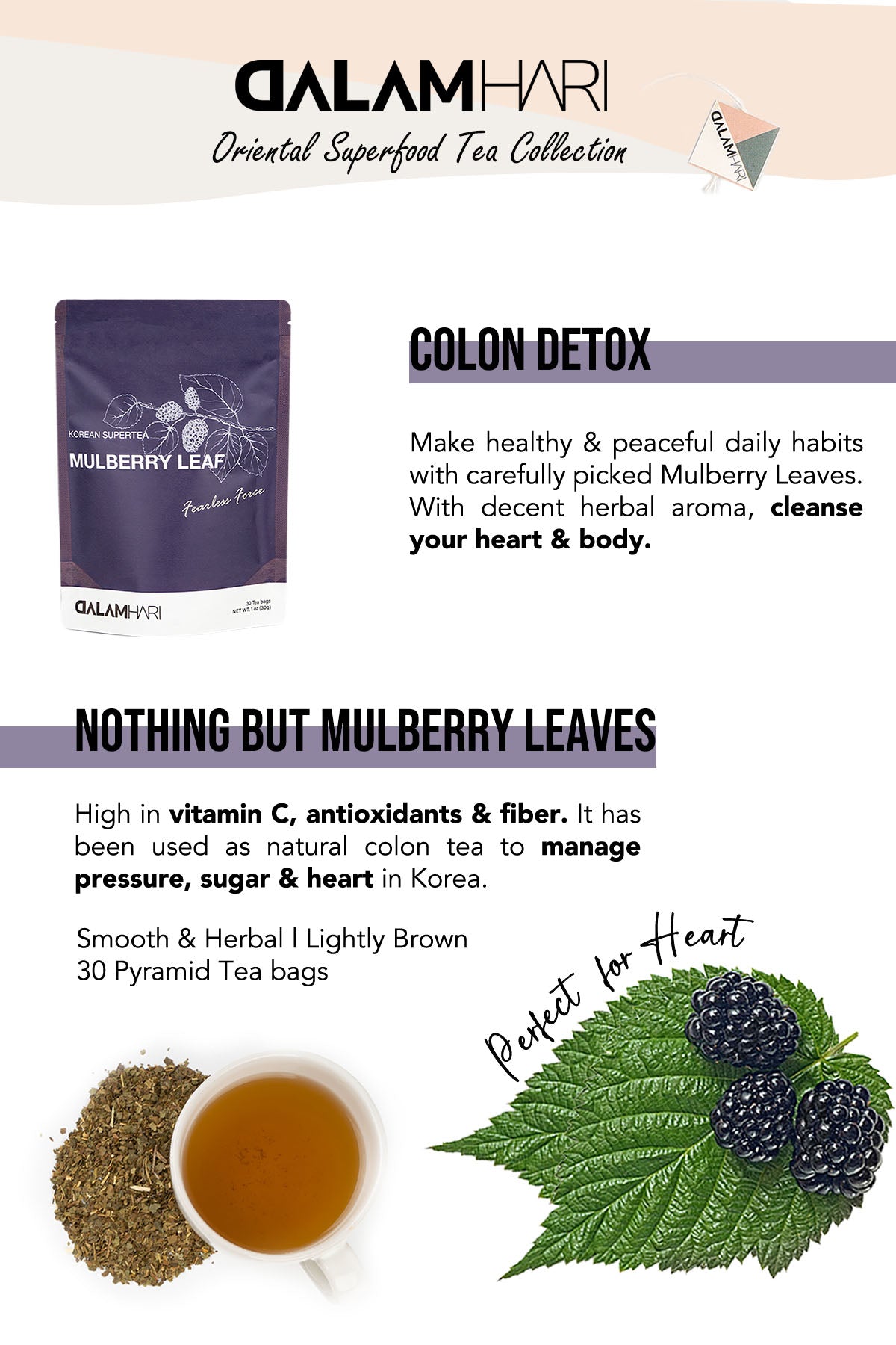 Feature of Korean Mulberry Leaf Tea