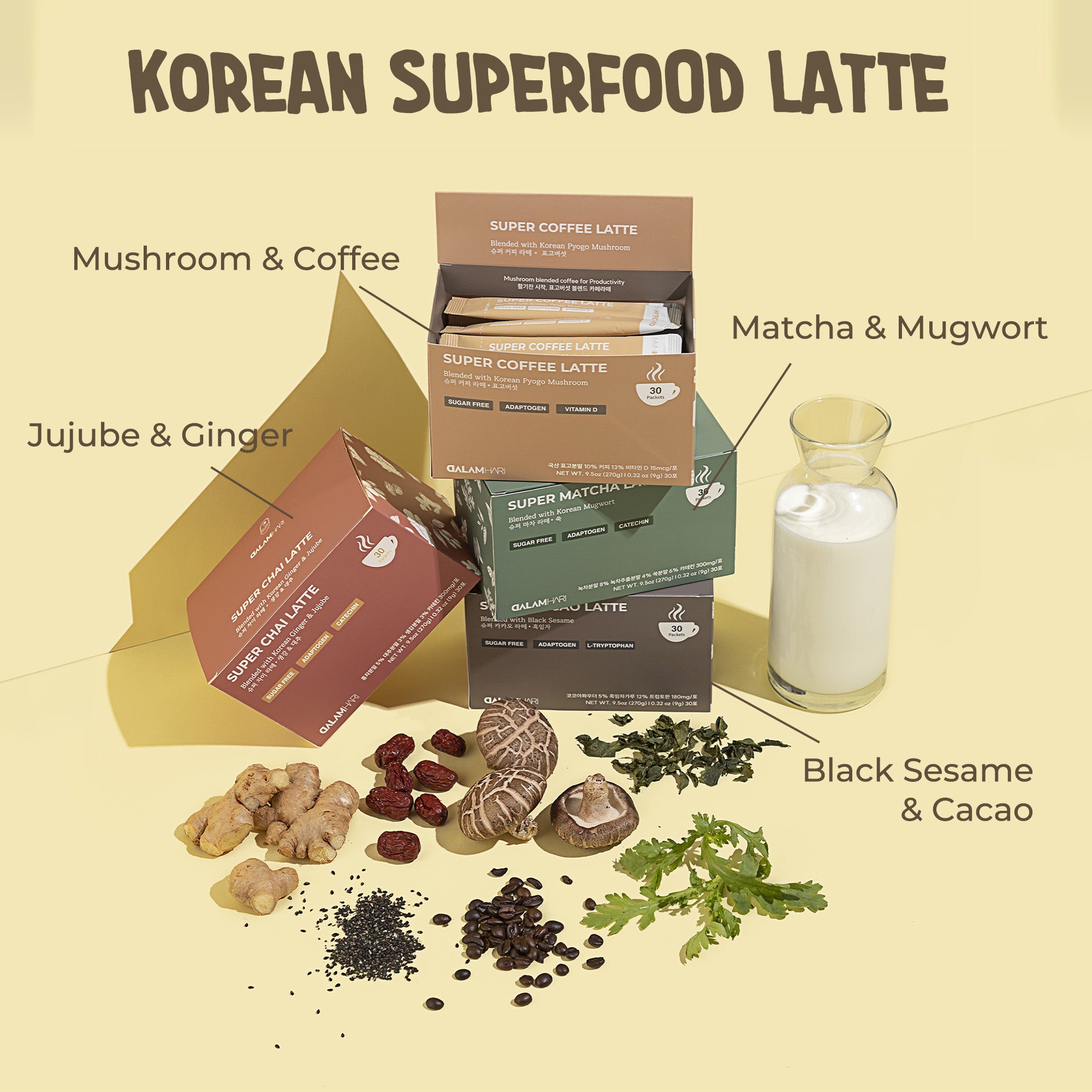 Korean Super Chai Latte Powder Collection